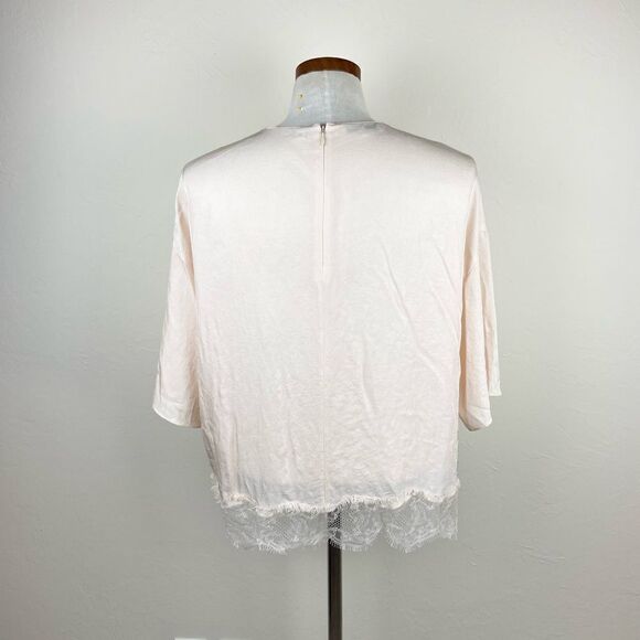 Vince Lace Trim Tee in Pale Alder - Picture 6 of 7